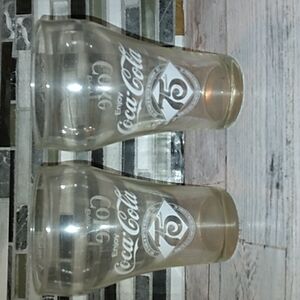 Vintage 1979 Coke 75th anniversary glasses